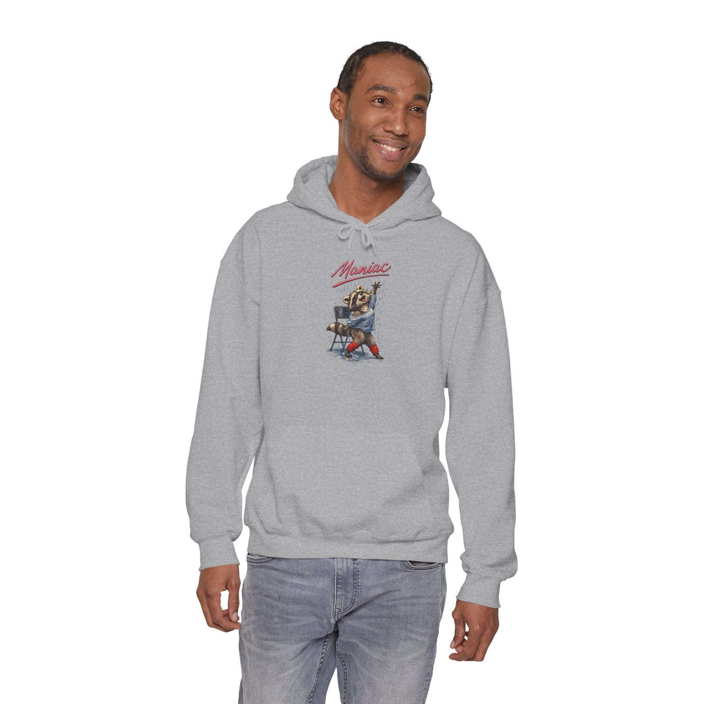 Dancing Raccoon "Maniac" Hooded Sweatshirt