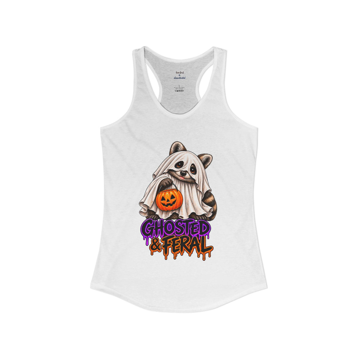 Ghosted Raccoon Racerback Tank