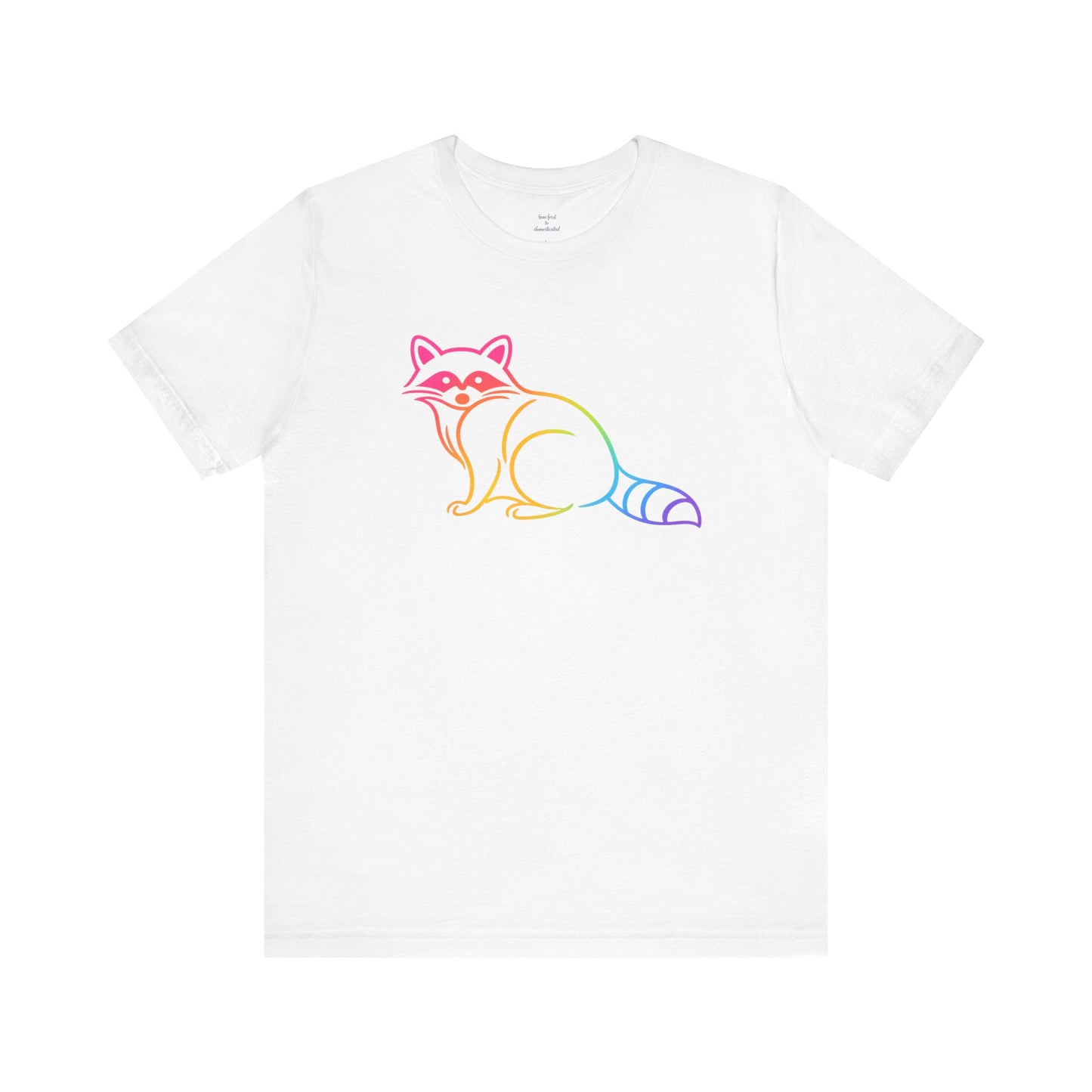 Raccoon Tee — Minimal Line Raccoon Scenic Graphic T-Shirt
