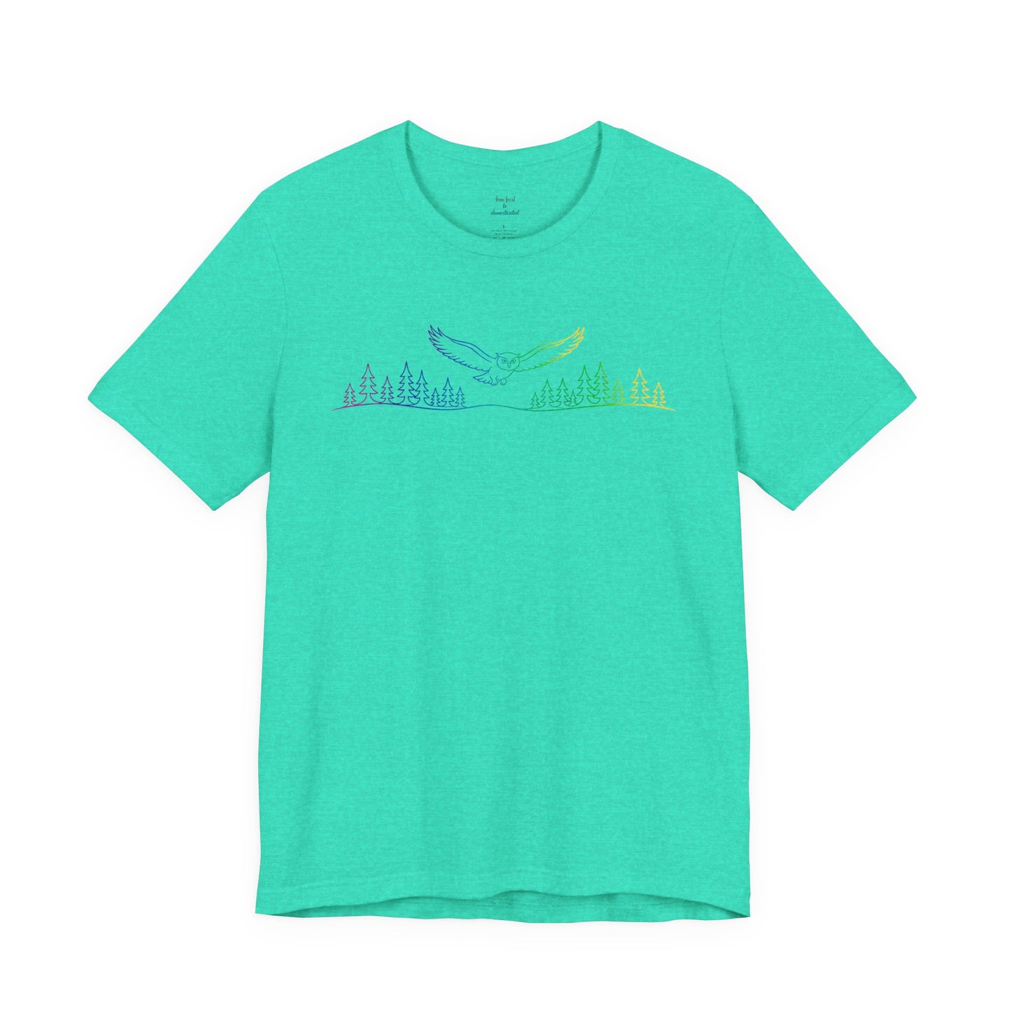 Owl | Colorful Line-Work T-Shirt