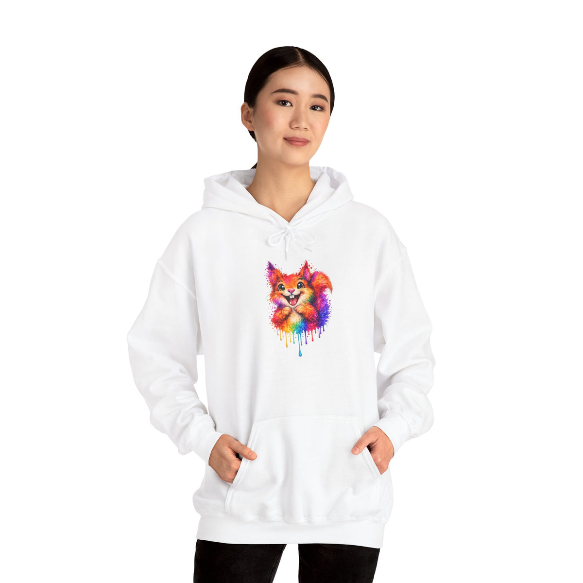 Watercolor Squirrel Hooded Sweatshirt