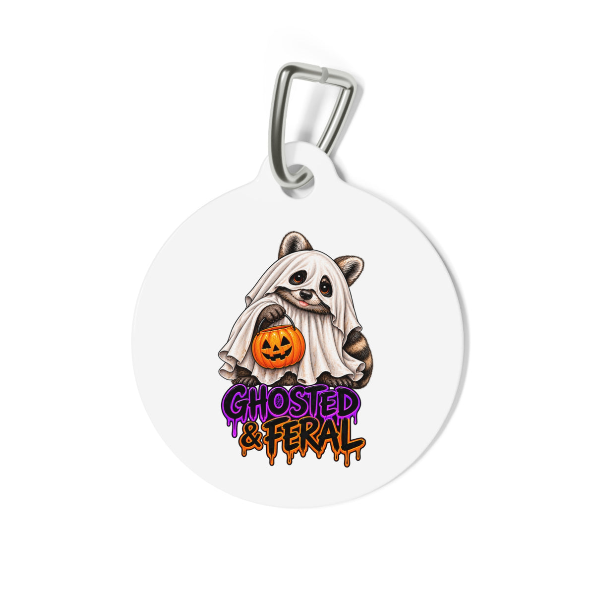 Halloween Raccoon Pet Tag