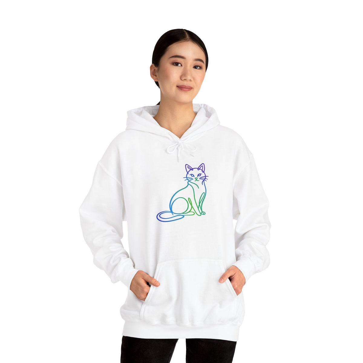 Northern Lights Cat Hooded Sweatshirt