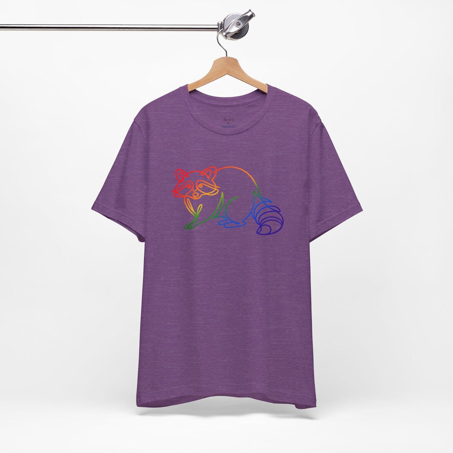 Raccoon Tee — Minimal Line Raccoon Scenic Graphic T-Shirt