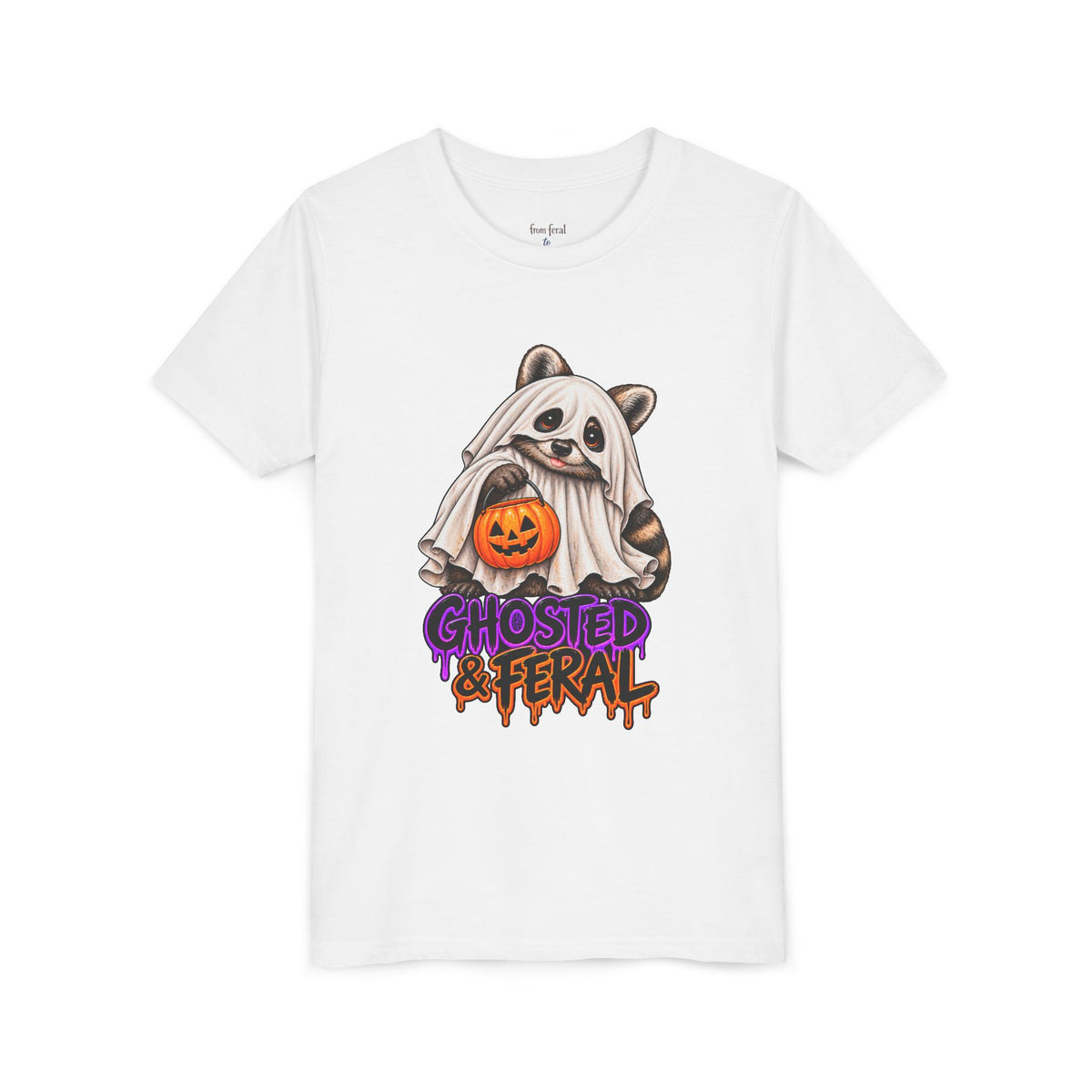 Ghosted Youth Tee — Raccoon Kids Tshirt
