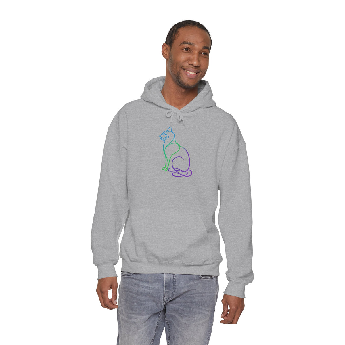 Northern Lights Cat Hooded Sweatshirt