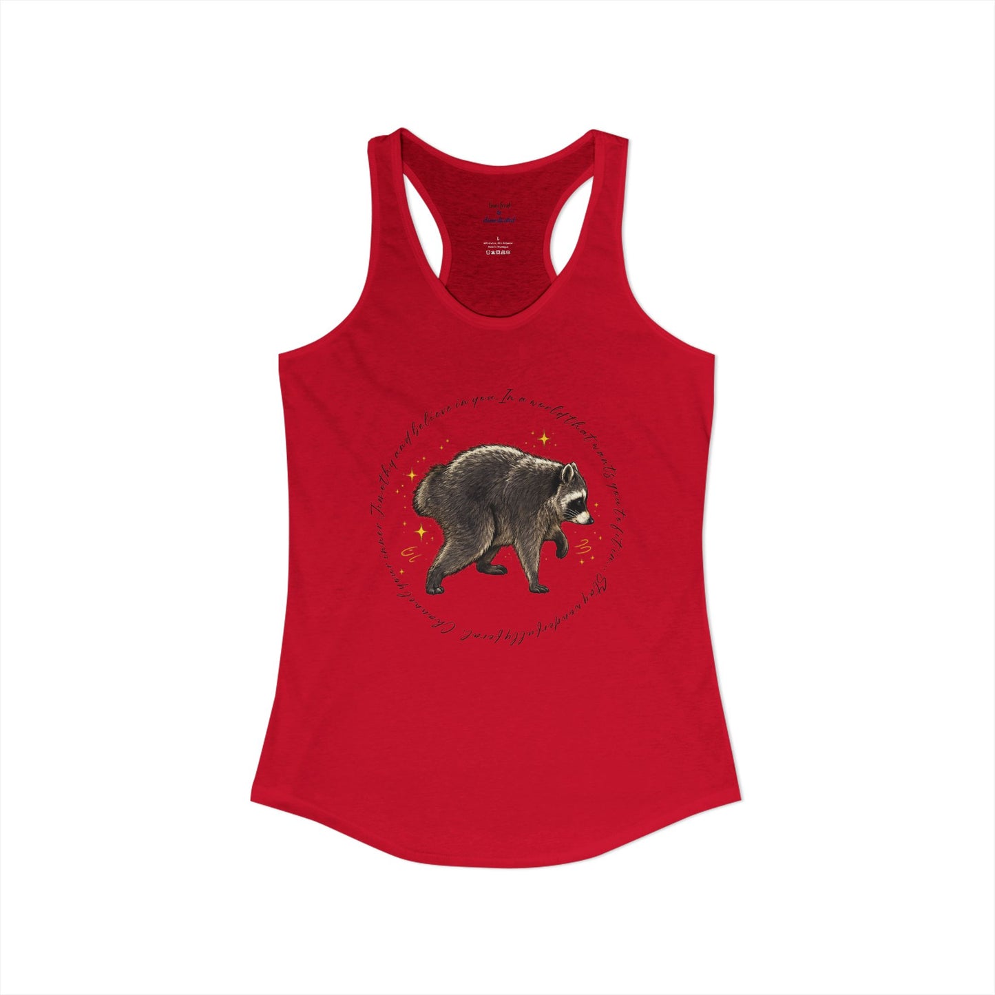 Jimothy Raccoon Racerback Tank
