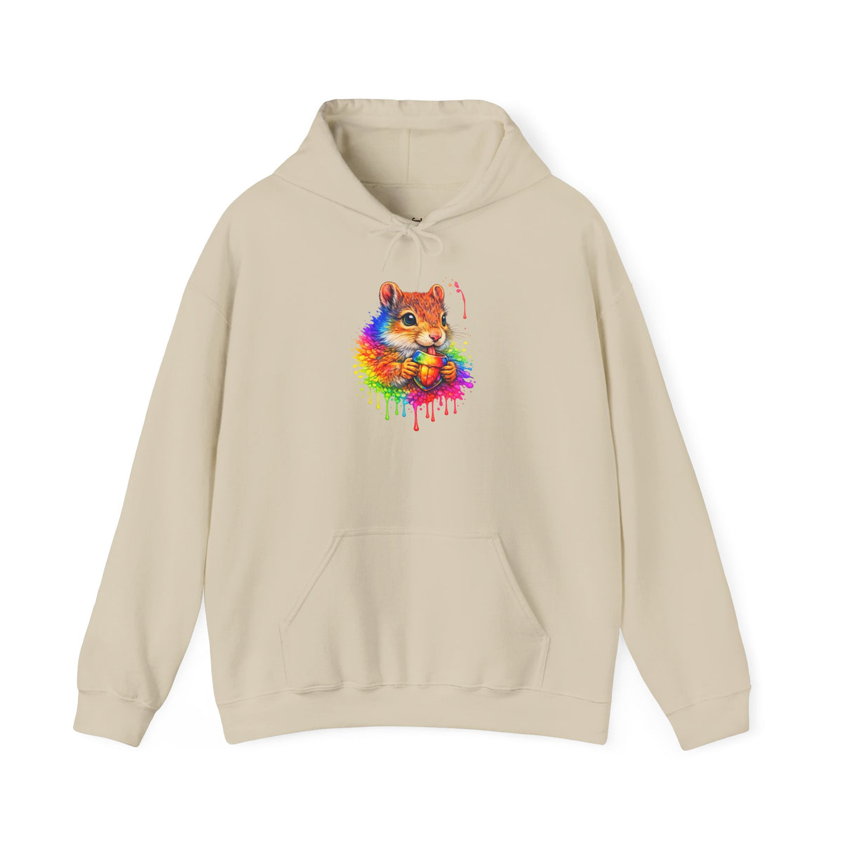 Watercolor Squirrel Hooded Sweatshirt