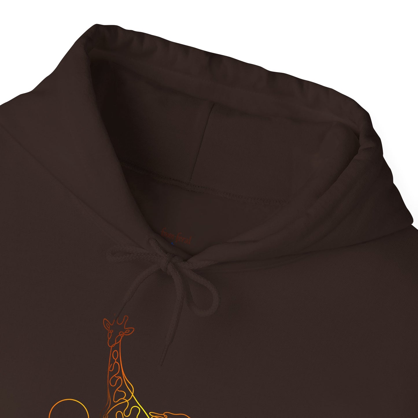 Giraffe Line Art Hoodie – Minimal Safari Illustration