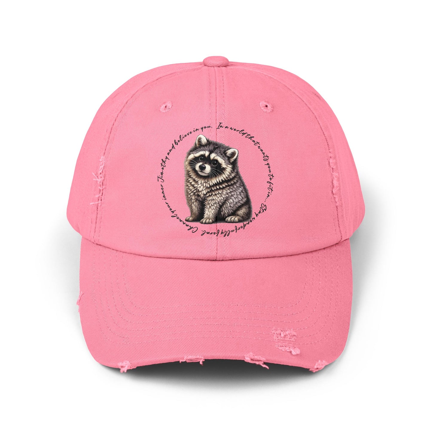 Jimothy The Raccoon Distressed Cap —  Inspirational, Viral Sensation