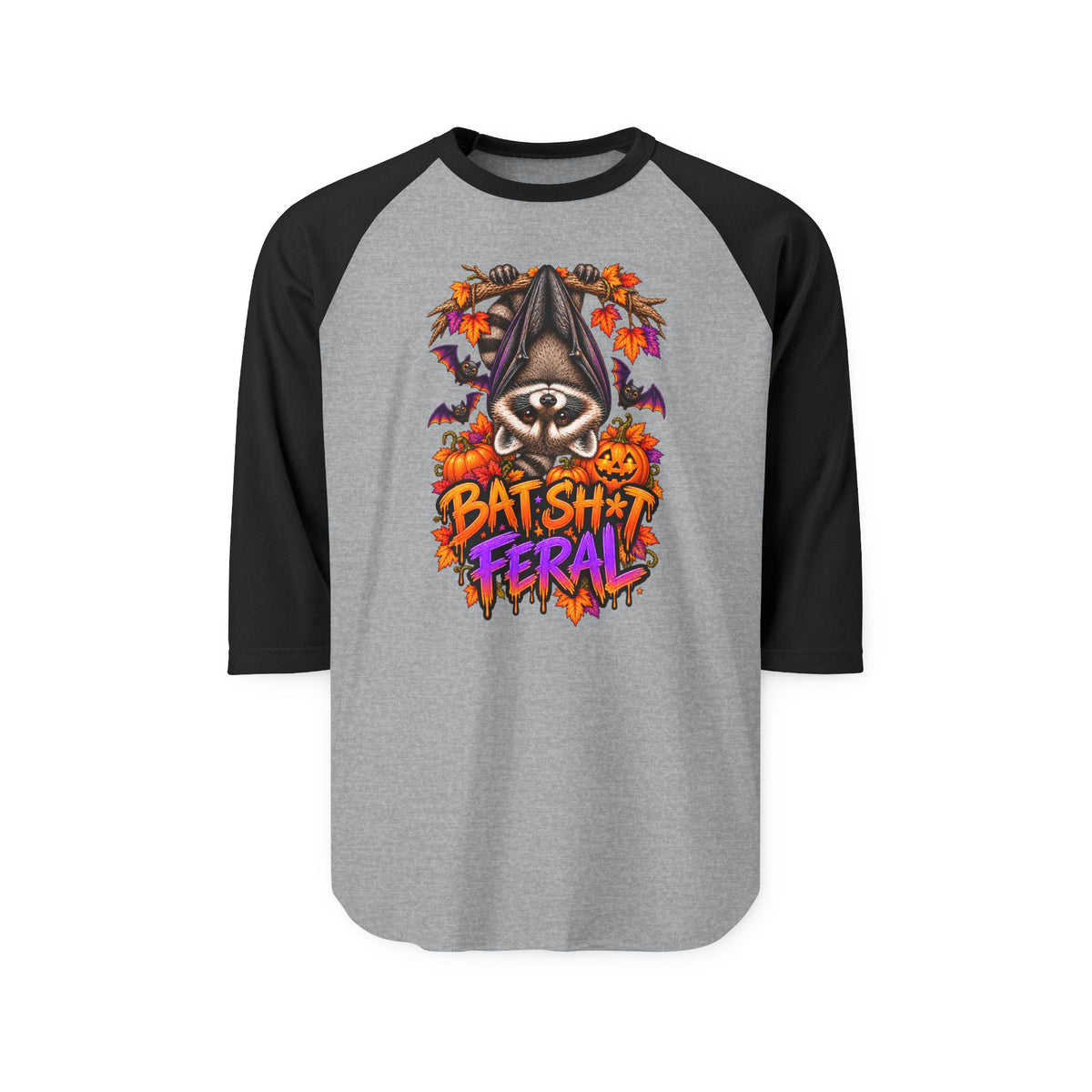 Batty Raccoon Raglan Baseball Shirt