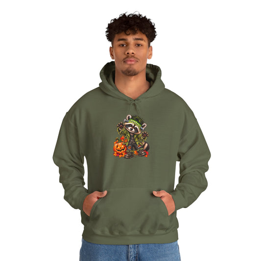 Frankenstein Raccoon Halloween Hooded Sweatshirt