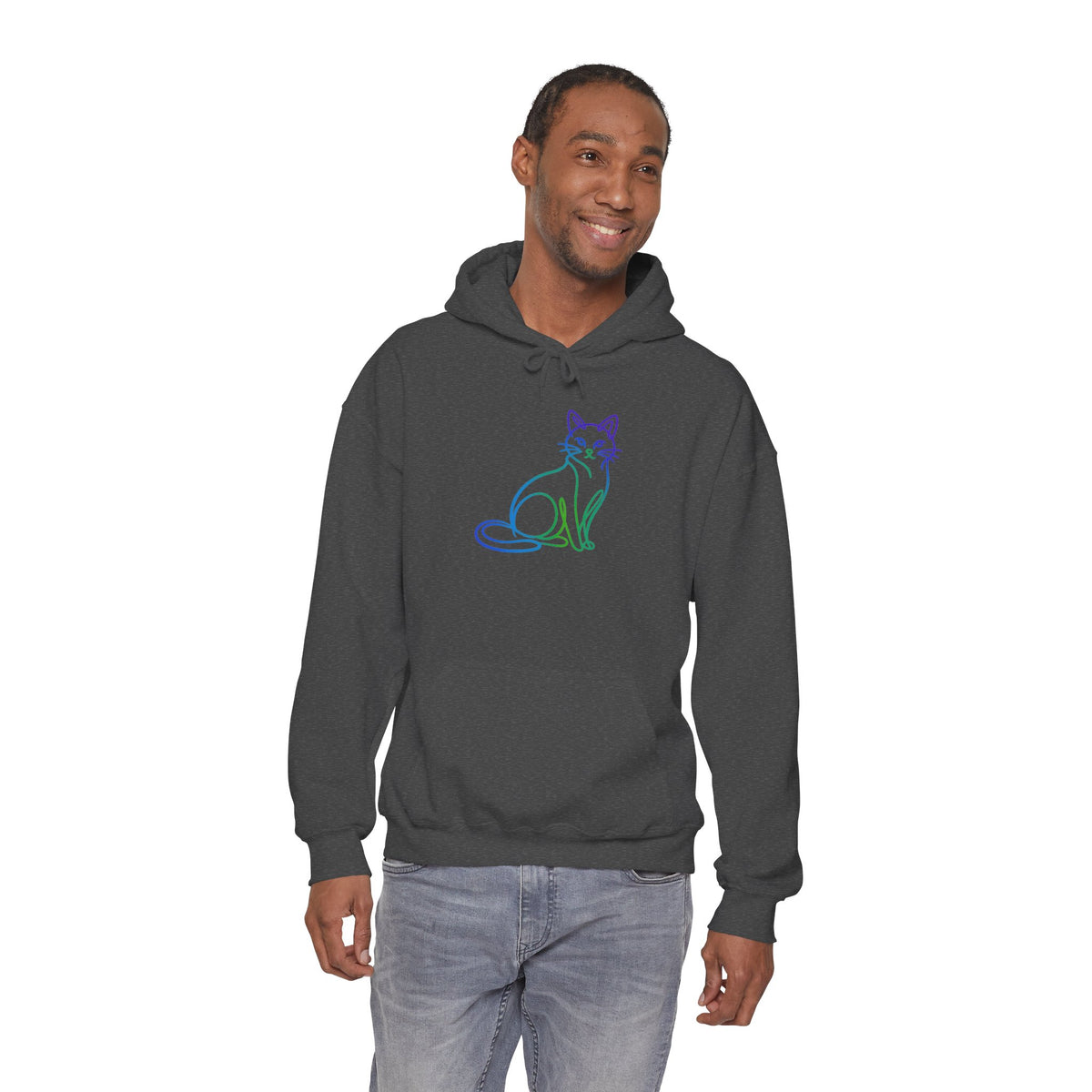 Northern Lights Cat Hooded Sweatshirt