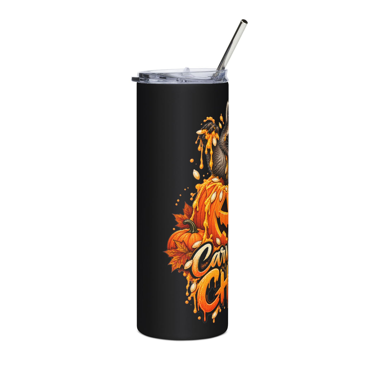 Carving Out Chaos Raccoon - 20oz Stainless Steel Tumbler