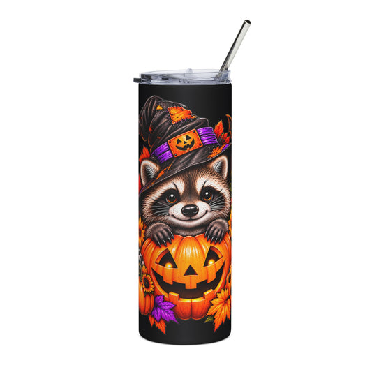 Copy of Halloween Raccoon and Black Cat Bestie - 20oz Stainless Steel Tumbler