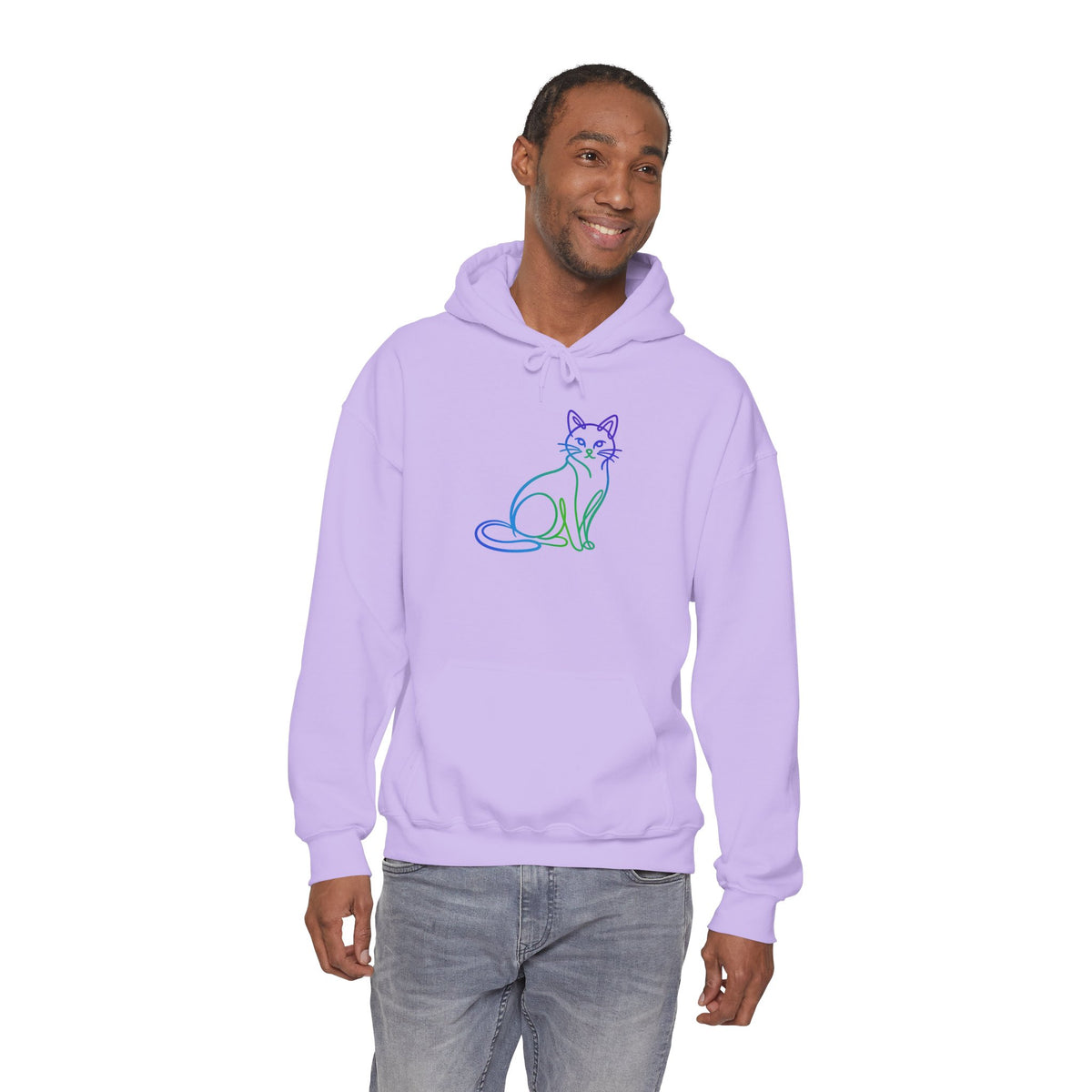 Northern Lights Cat Hooded Sweatshirt