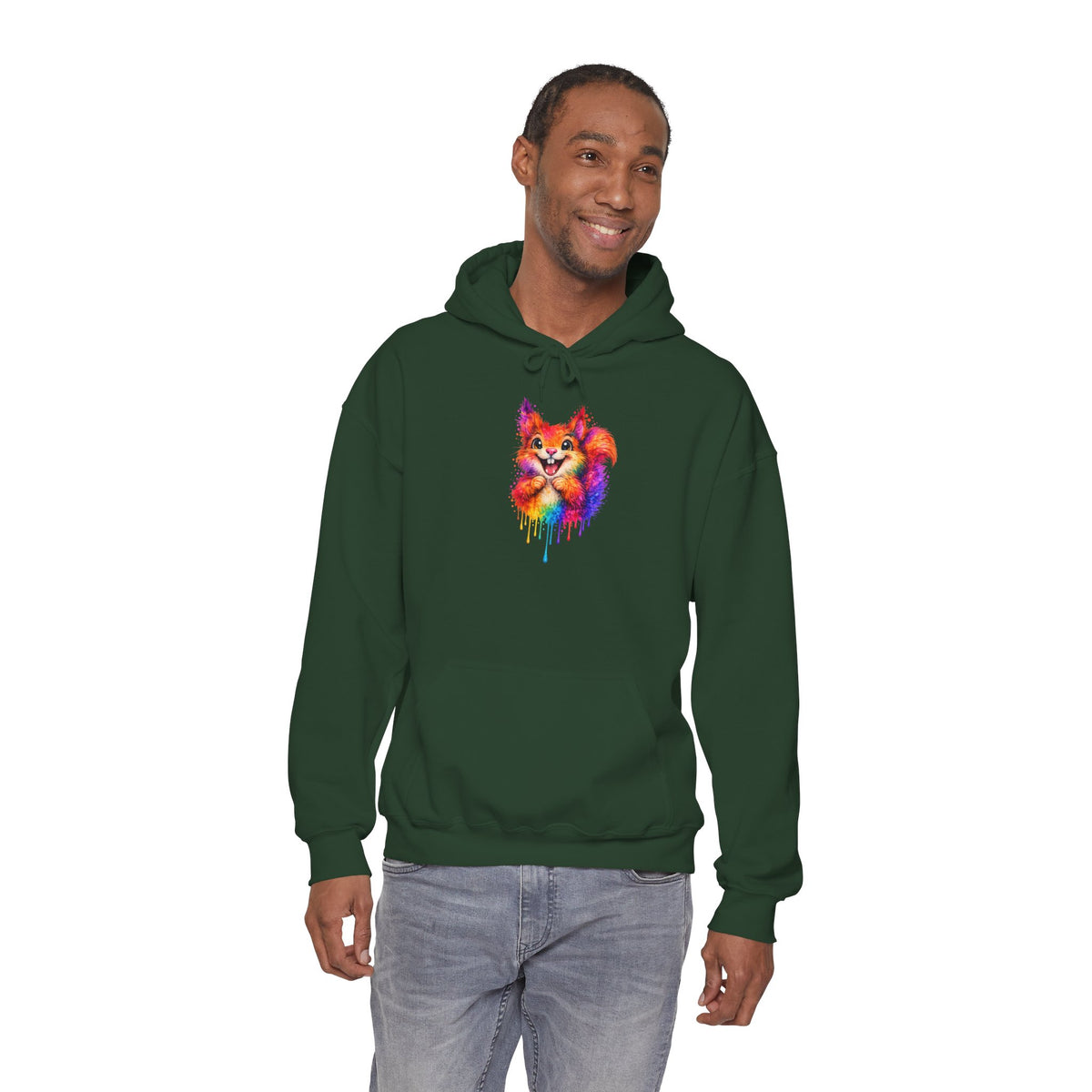 Watercolor Squirrel Hooded Sweatshirt