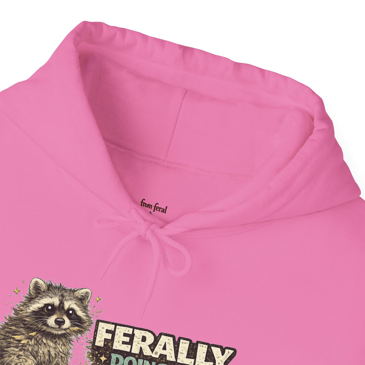 Raccoon "Ferally Doing My Best" Hooded Sweatshirt