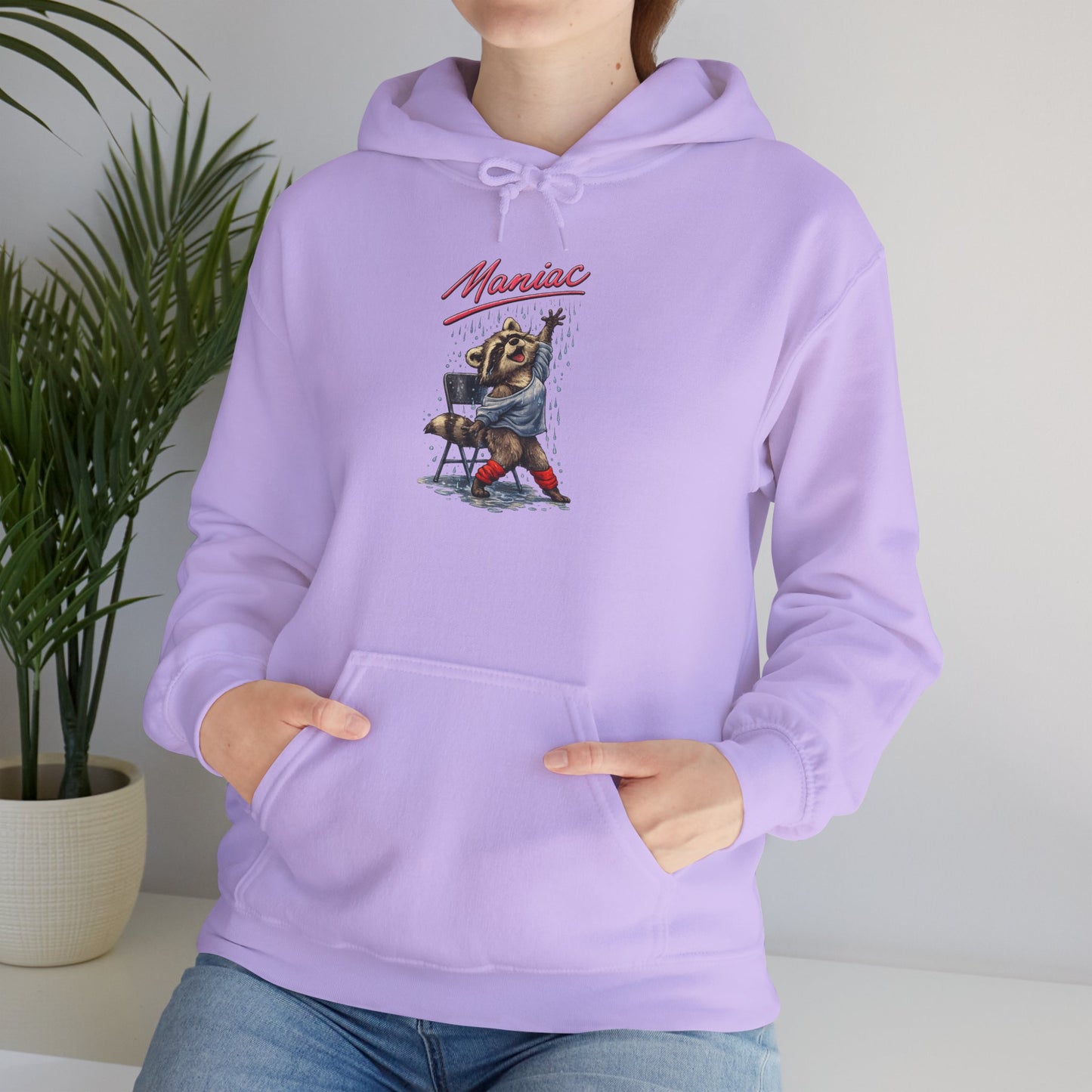 Dancing Raccoon "Maniac" Hooded Sweatshirt