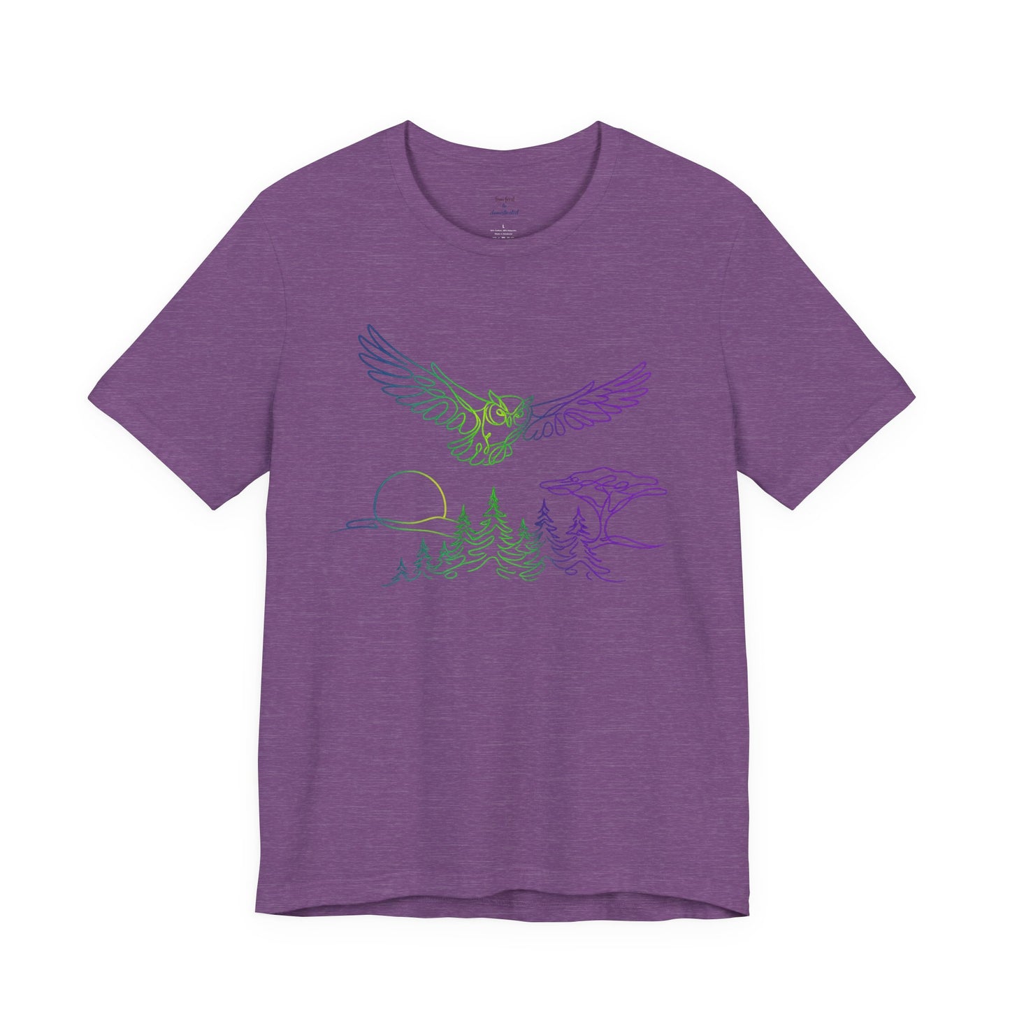 Owl | Colorful Line-Work T-Shirt