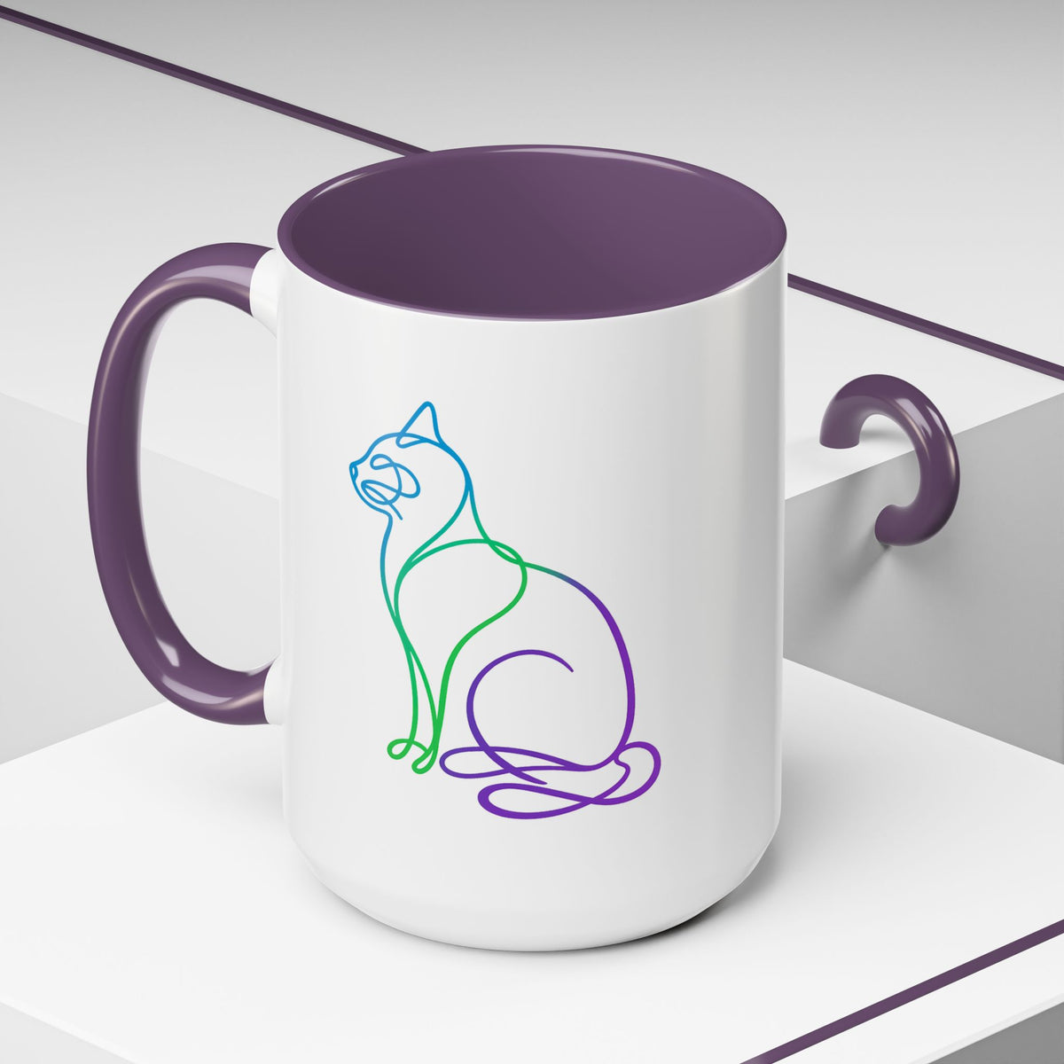 Northern Lights Cat Coffee Mug  (11/15oz)