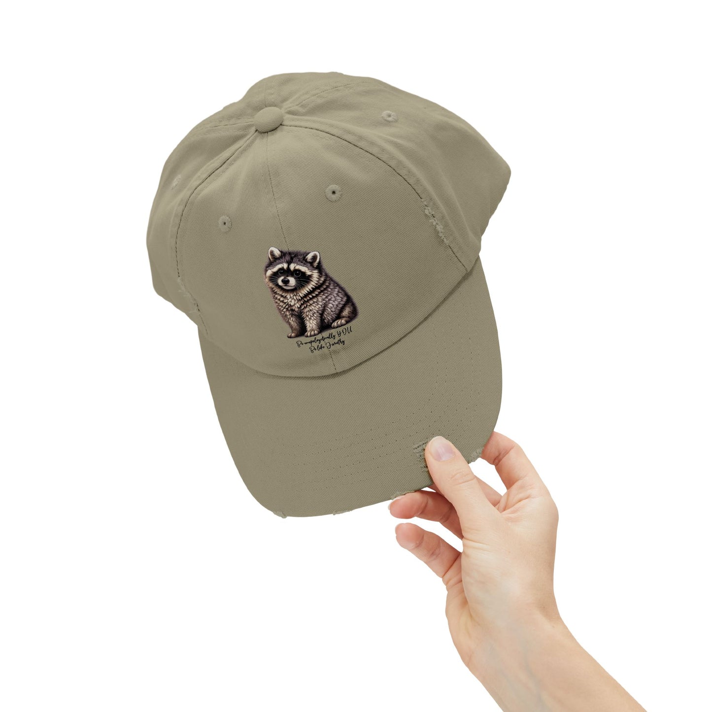 Jimothy The Raccoon Distressed Cap —  Inspirational, Viral Sensation