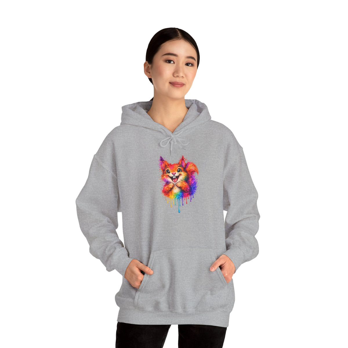 Watercolor Squirrel Hooded Sweatshirt