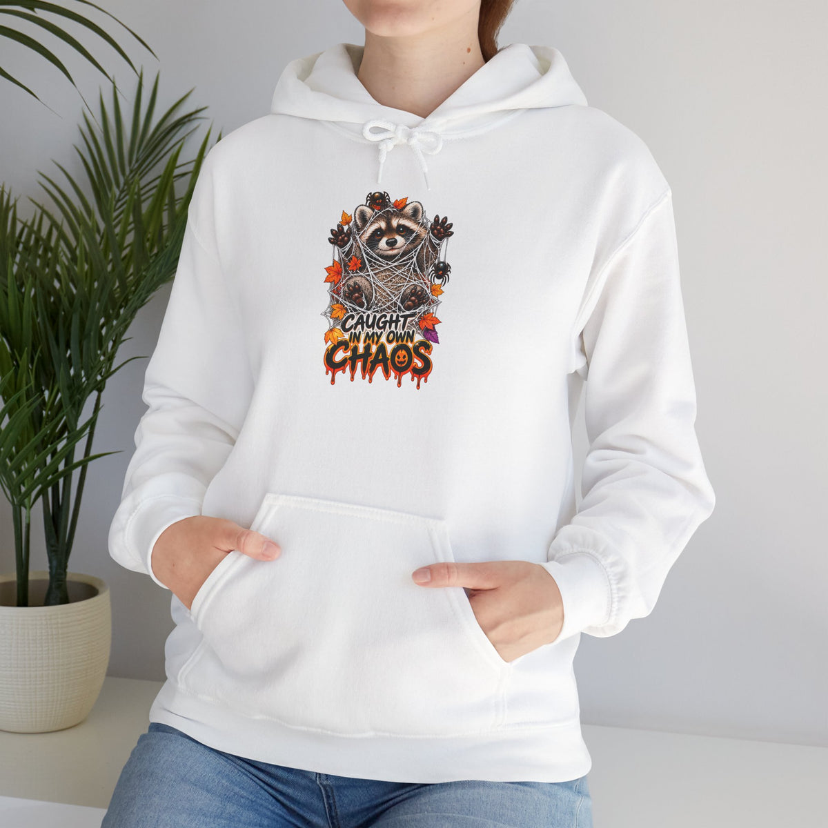 Caught Raccoon Hooded Sweatshirt
