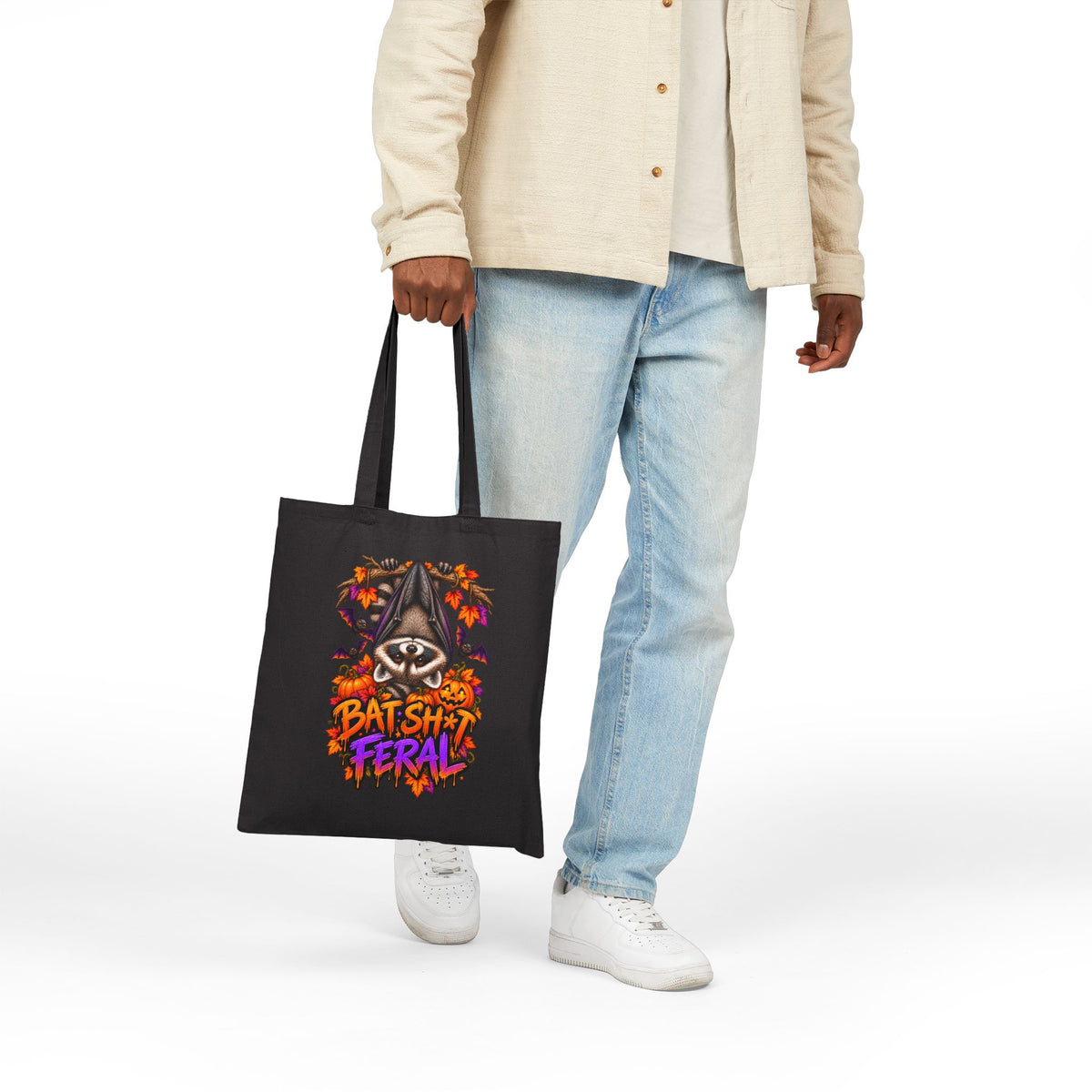Batty Raccoon Tote Bag