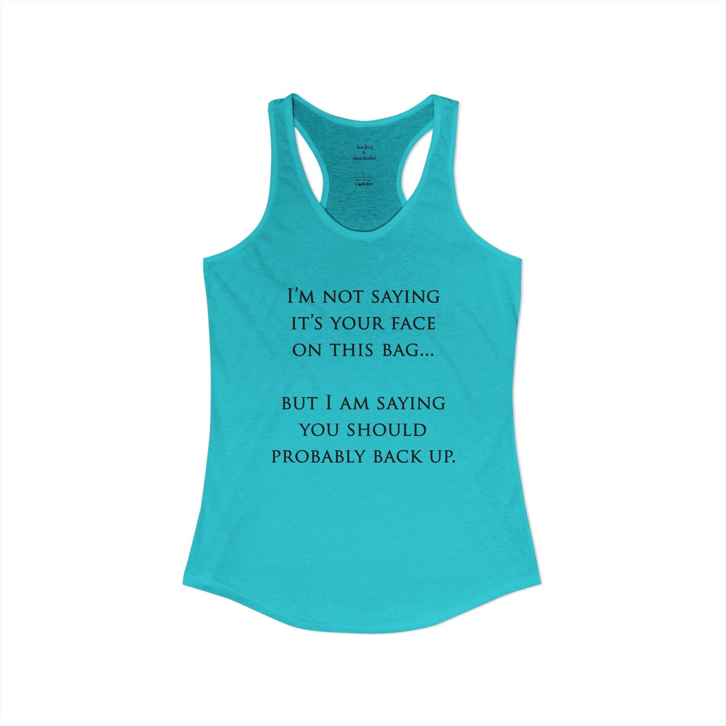 Face On The Bag Kickboxing Racerback Tank