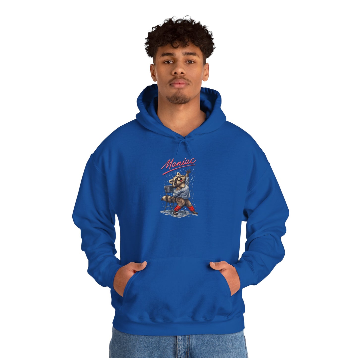 Dancing Raccoon "Maniac" Hooded Sweatshirt