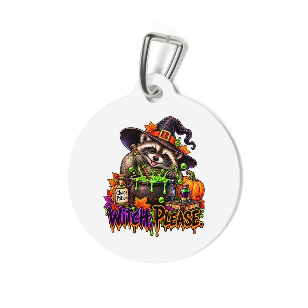 Halloween Raccoon Pet Tag