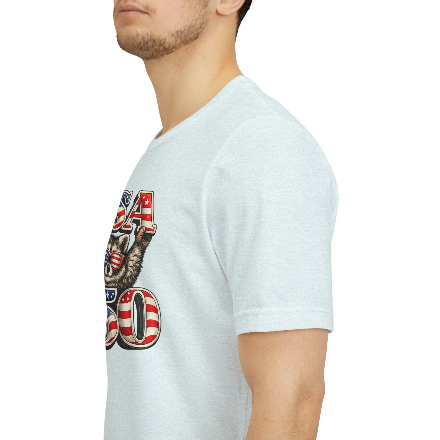 Patriot Raccoon 250th Anniversary T-Shirt — 4th of July Fireworks Flag Tee