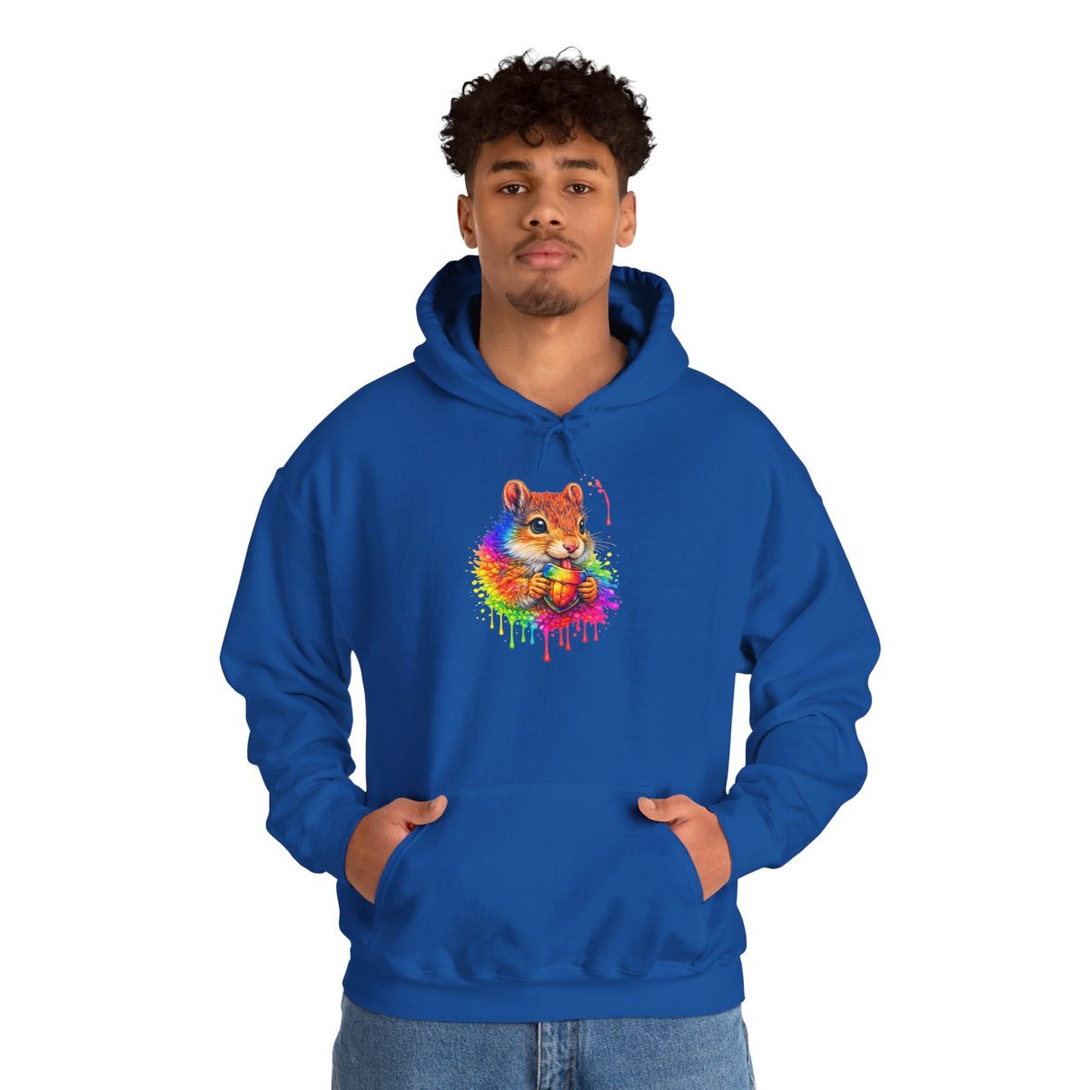 Watercolor Squirrel Hooded Sweatshirt
