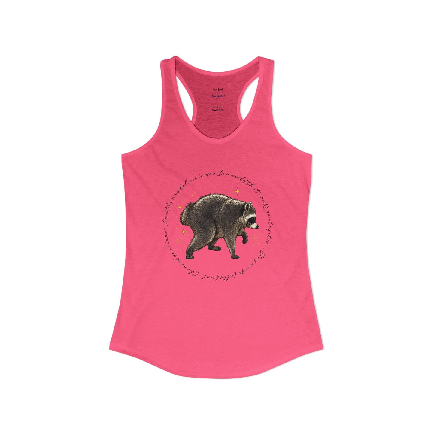 Jimothy Raccoon Racerback Tank