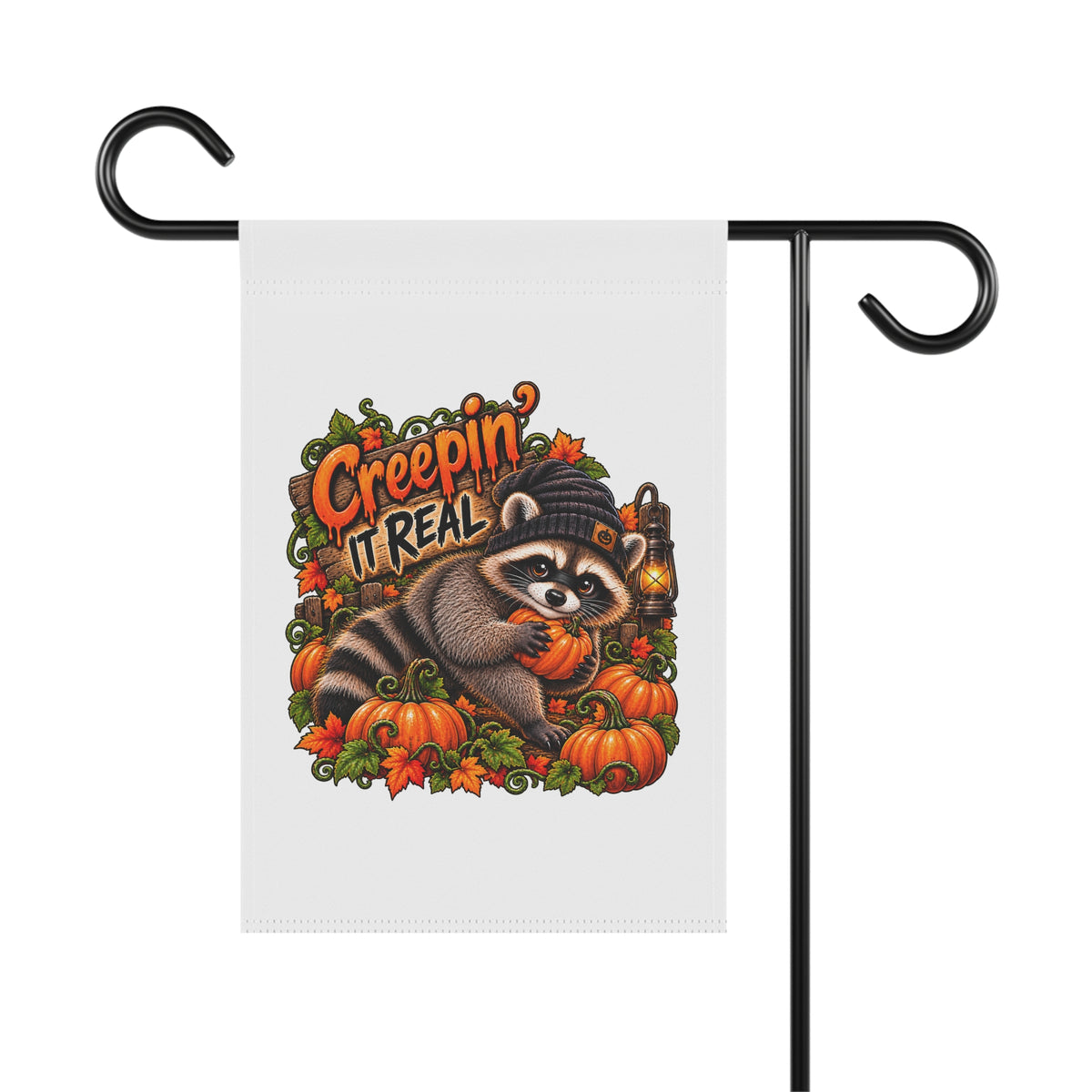 Creepin' Raccoon Garden Flag