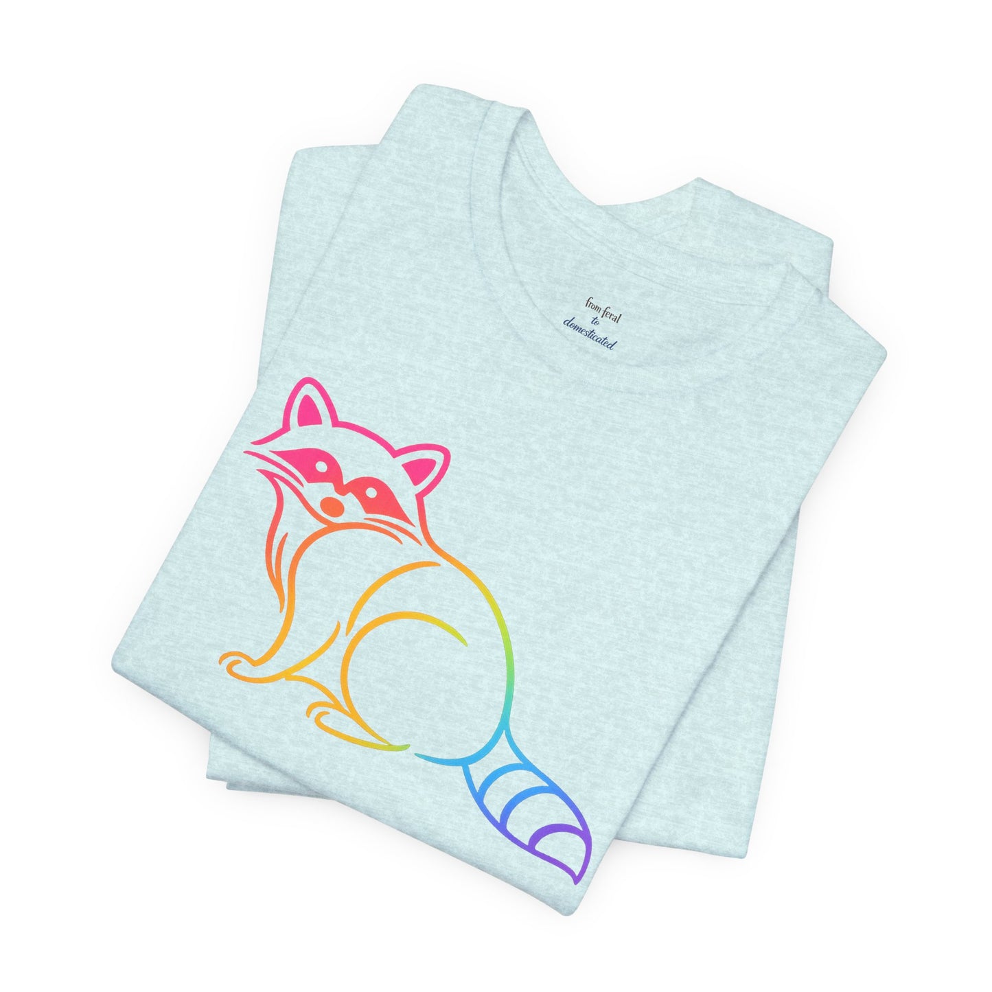Raccoon Tee — Minimal Line Raccoon Scenic Graphic T-Shirt