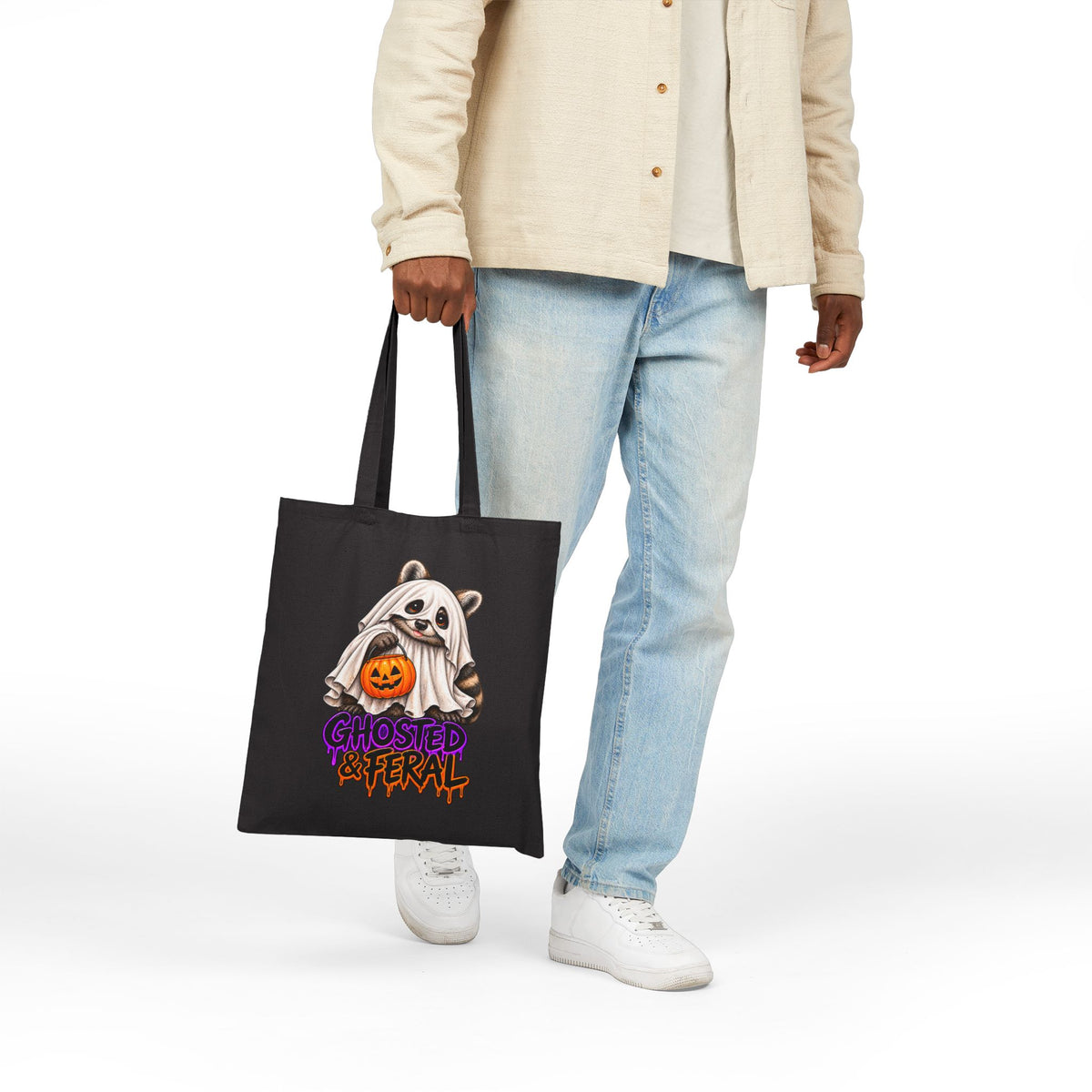 Ghosted Raccoon Tote Bag