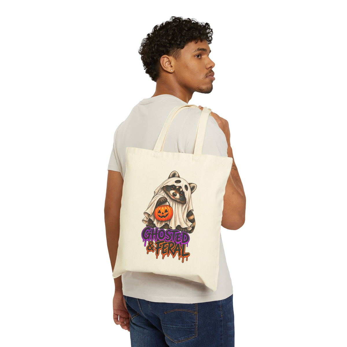 Ghosted Raccoon Tote Bag