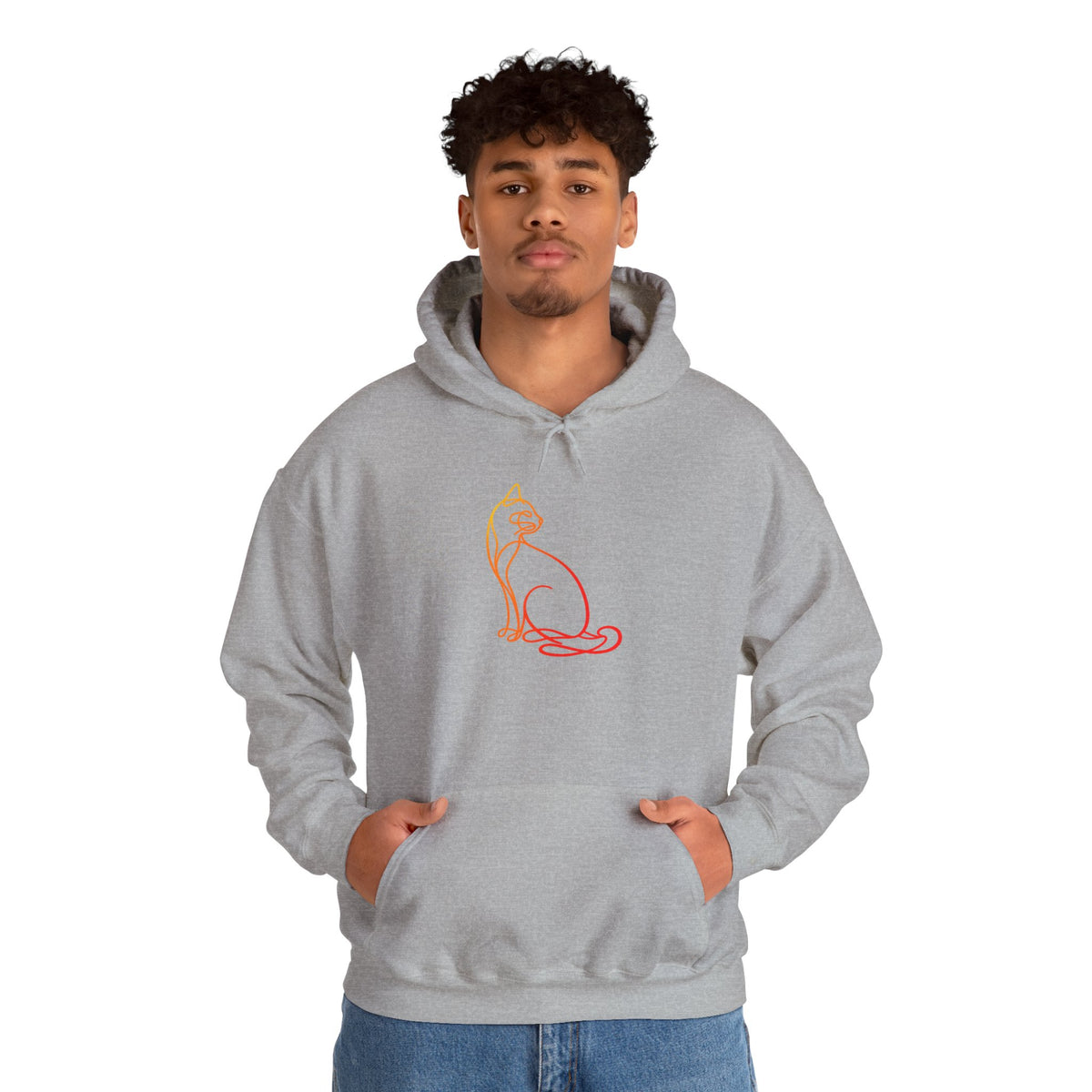 Sunrise Cat Hooded Sweatshirt