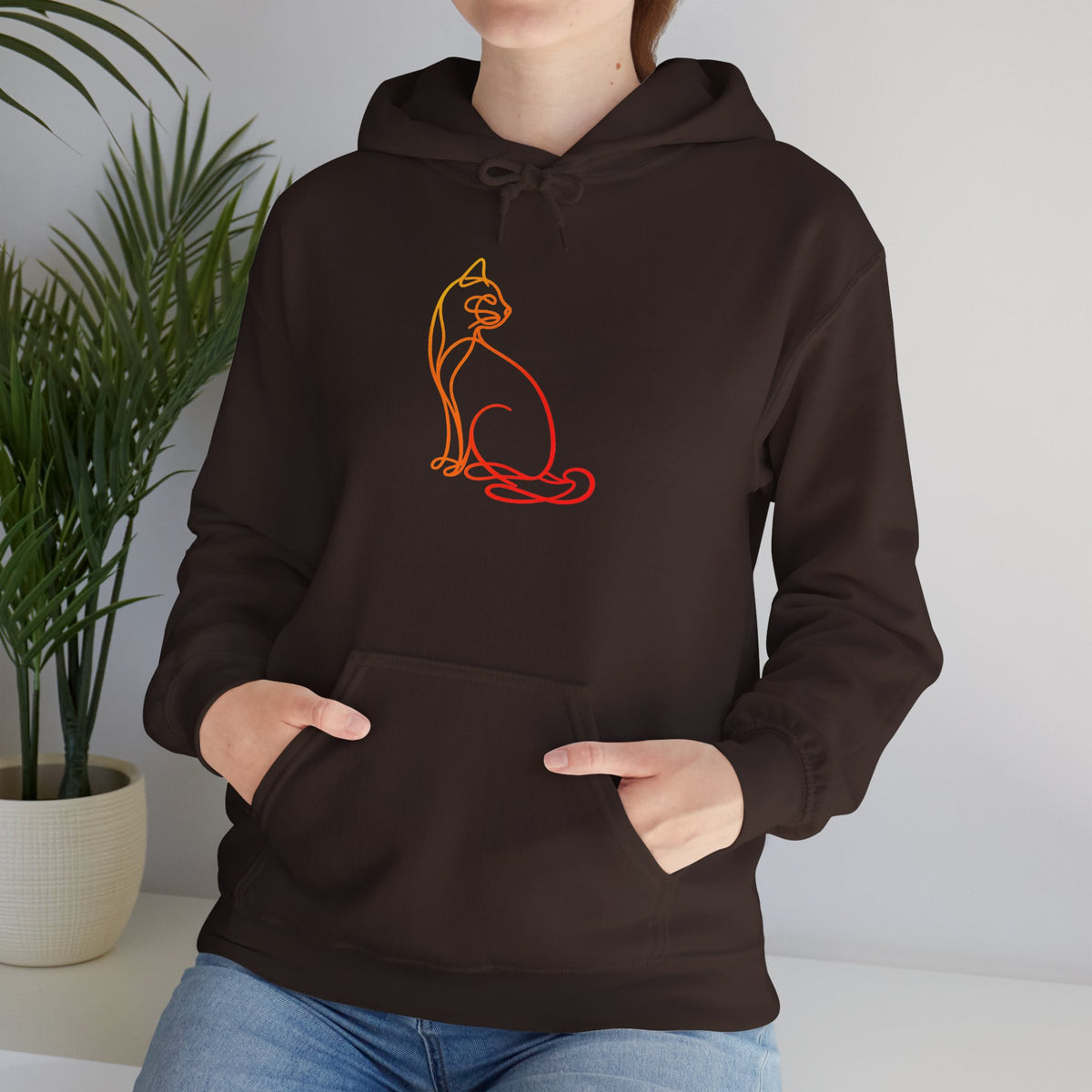 Sunrise Cat Hooded Sweatshirt