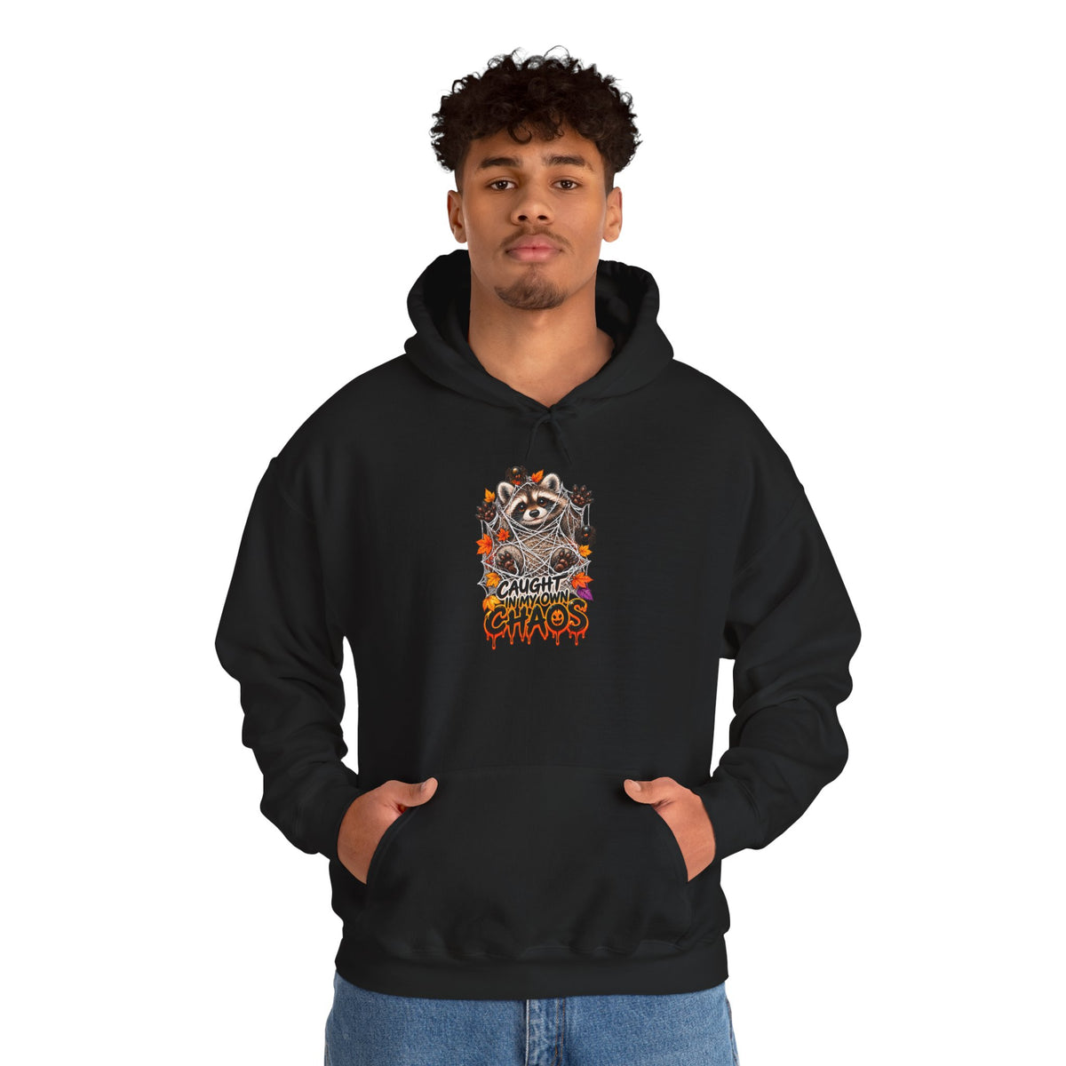 Caught Raccoon Hooded Sweatshirt