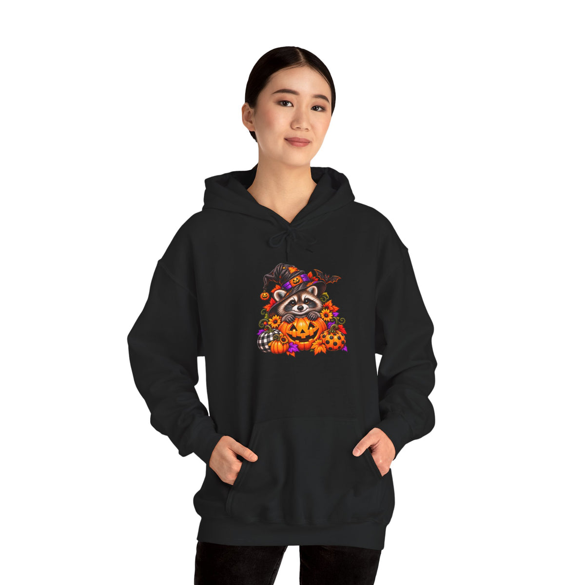 Halloween Raccoon Hooded Sweatshirt