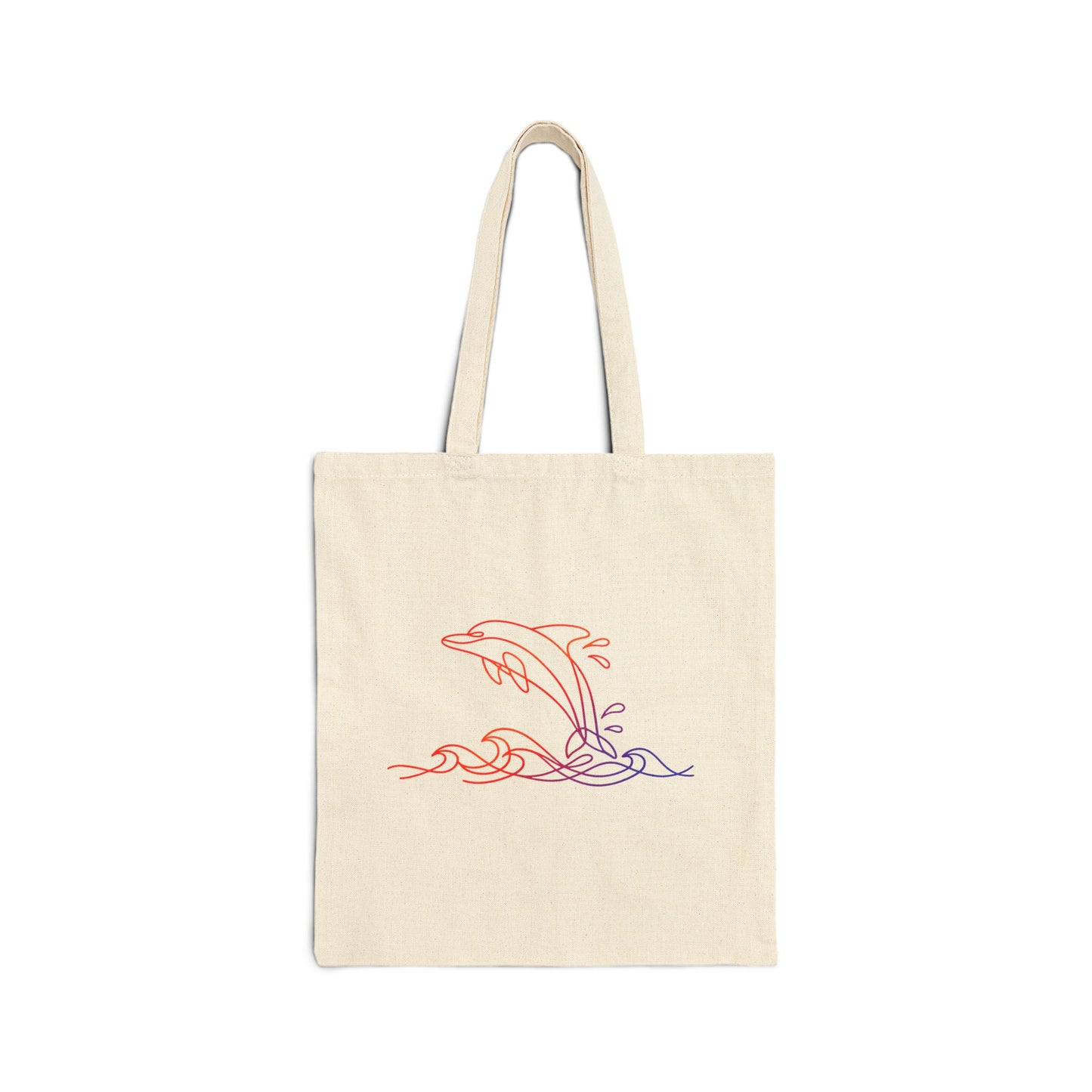Sunset Splashing Dolphin Tote Bag