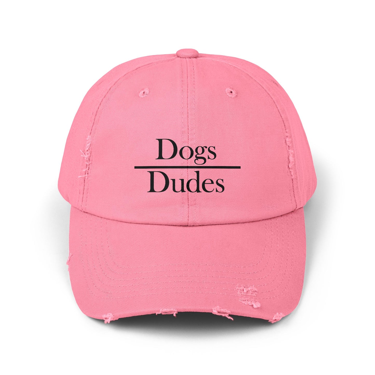 "Dogs Over Dudes" Distressed Cap —  Funny Truth Hat