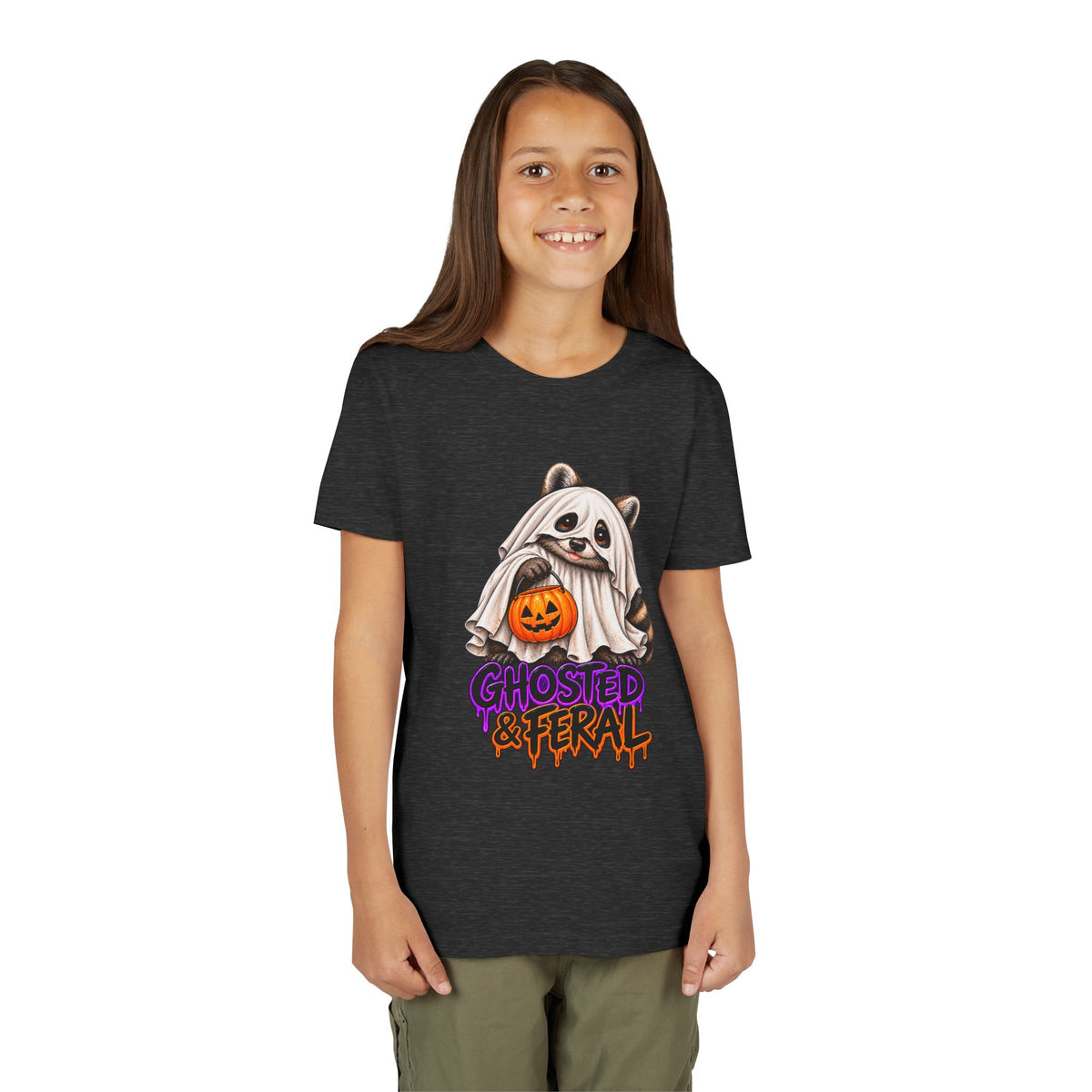 Ghosted Youth Tee — Raccoon Kids Tshirt