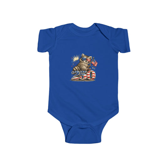 Infant Bodysuit — Adorable Patriotic Raccoon - USA 250
