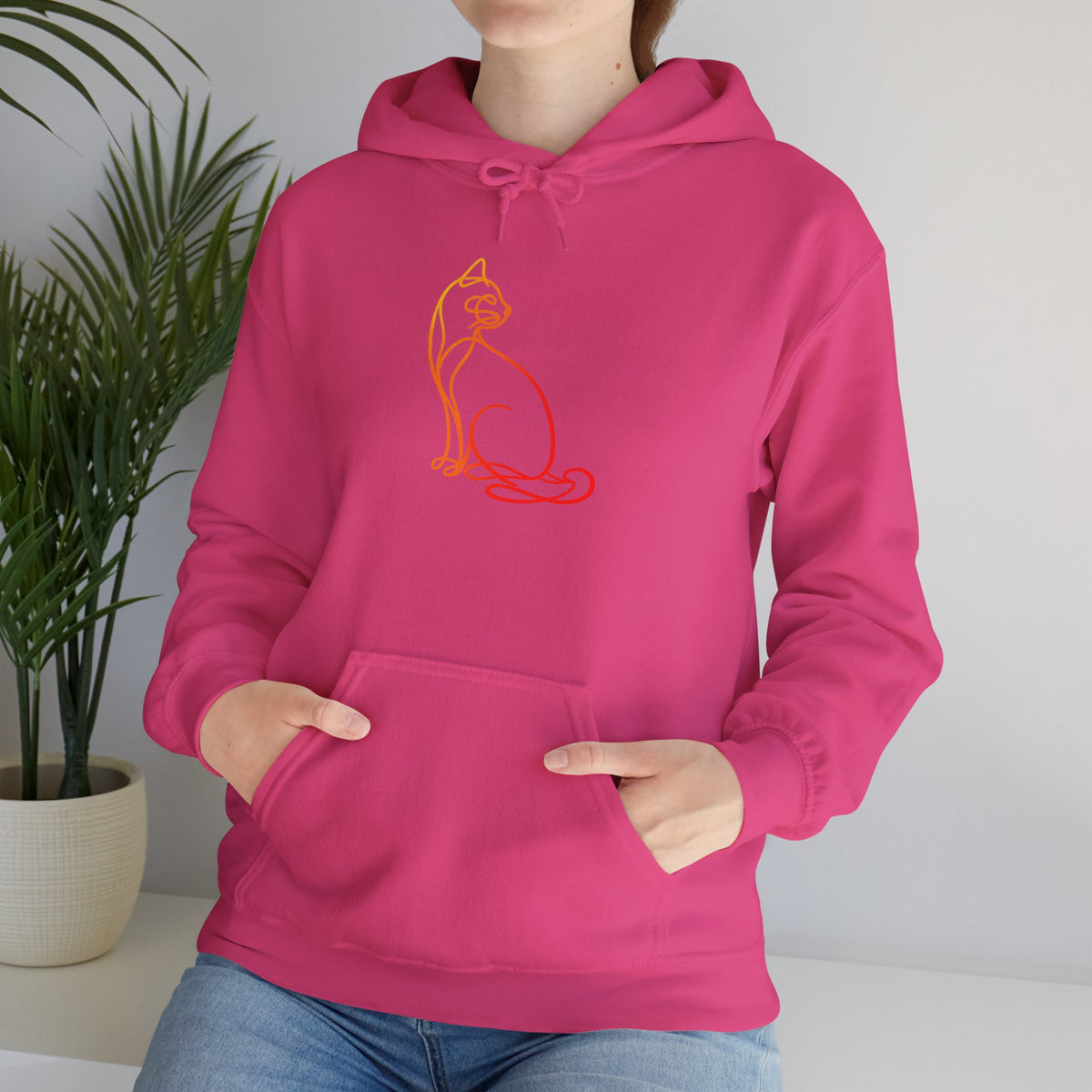 Sunrise Cat Hooded Sweatshirt