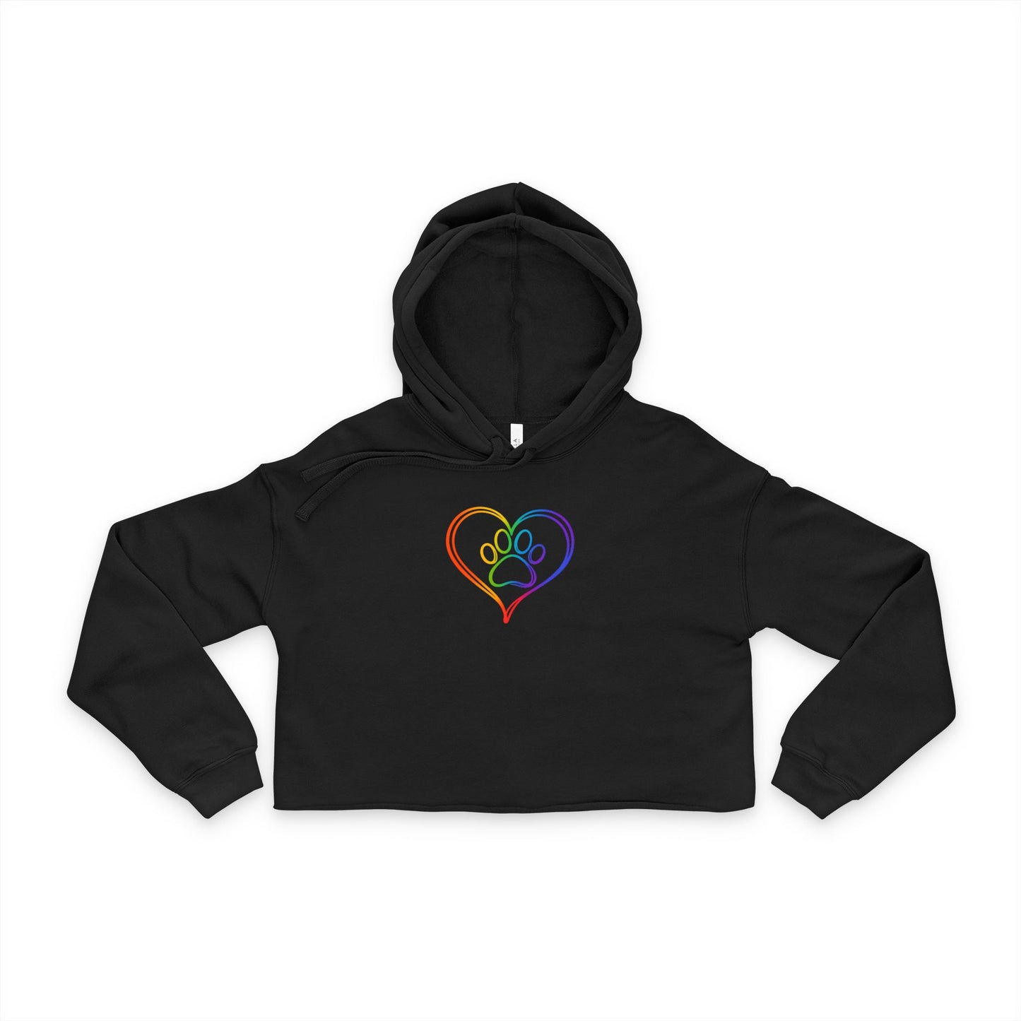 Heart/Paw Cropped Hoodie