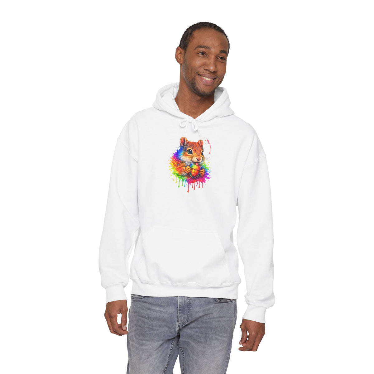 Watercolor Squirrel Hooded Sweatshirt
